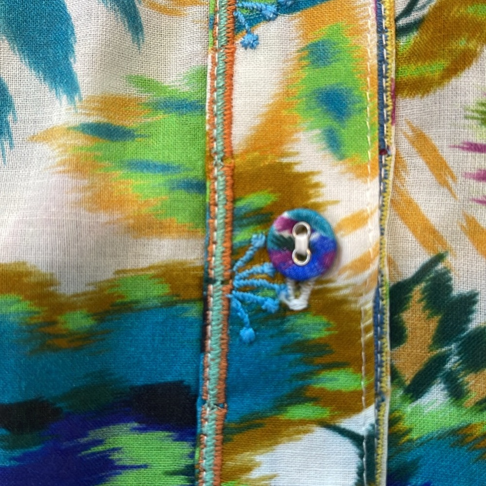 JOHNNY WAS KAT BLOOM SHIRRED YOKE BLOUSE - Picture 7 of 12